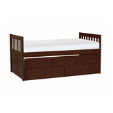 (2) TWIN/TWIN TRUNDLE BED WITH TWO STORAGE DRAWERS, DRK CHRY B2013PRDC-1*