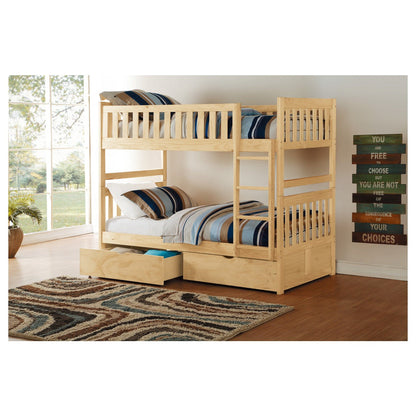 (4) Twin/Twin Bunk Bed with Storage Boxes B2043-1*T