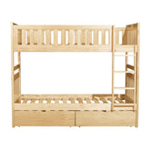 (4) Twin/Twin Bunk Bed with Storage Boxes B2043-1*T