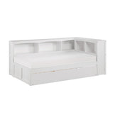 (4) Twin Bookcase Corner Bed with Twin Trundle B2053BCW-1BCR*