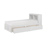 (3) Twin Bookcase Bed with Storage Boxes B2053BCW-1T*