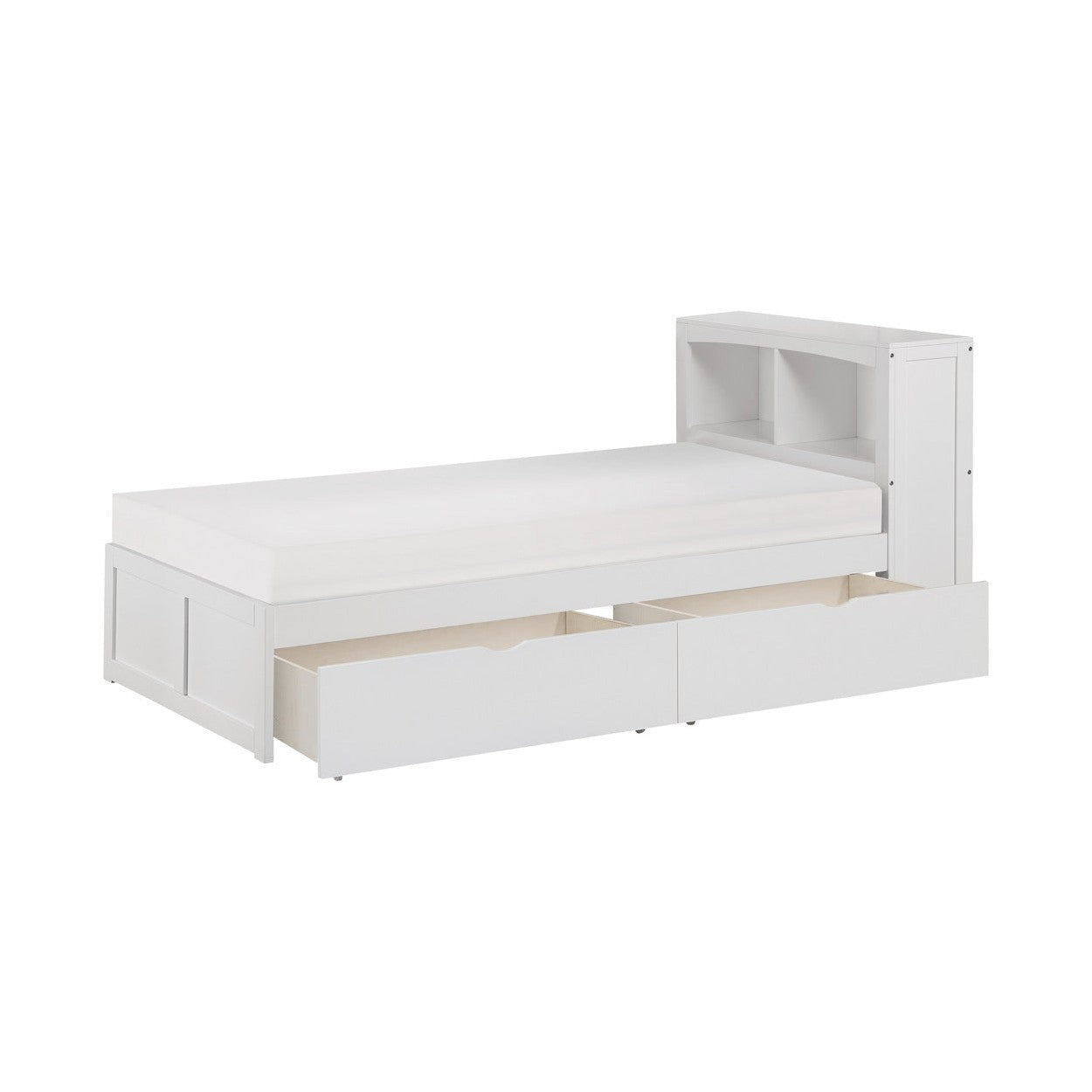 (3) Twin Bookcase Bed with Storage Boxes B2053BCW-1T*