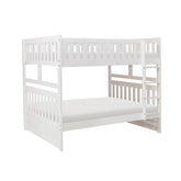 (3) FULL/FULL BUNK BED, WHITE B2053FFW-1*