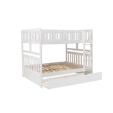 (4) Full/Full Bunk Bed with Twin Trundle B2053FFW-1*R