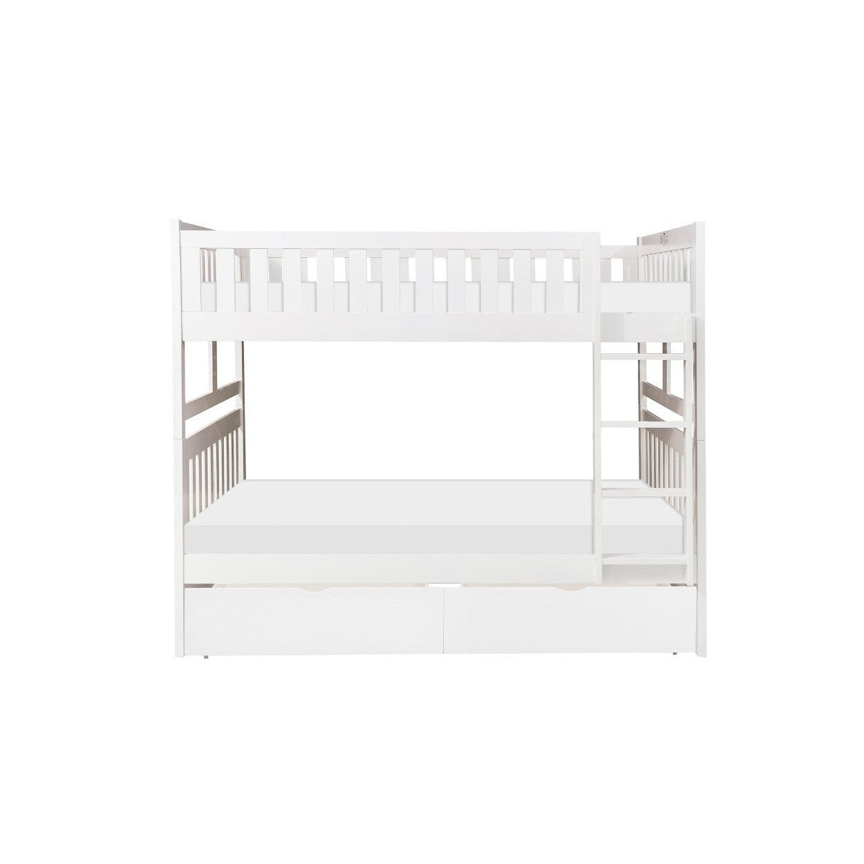 (4) Full/Full Bunk Bed with Storage Boxes B2053FFW-1*T