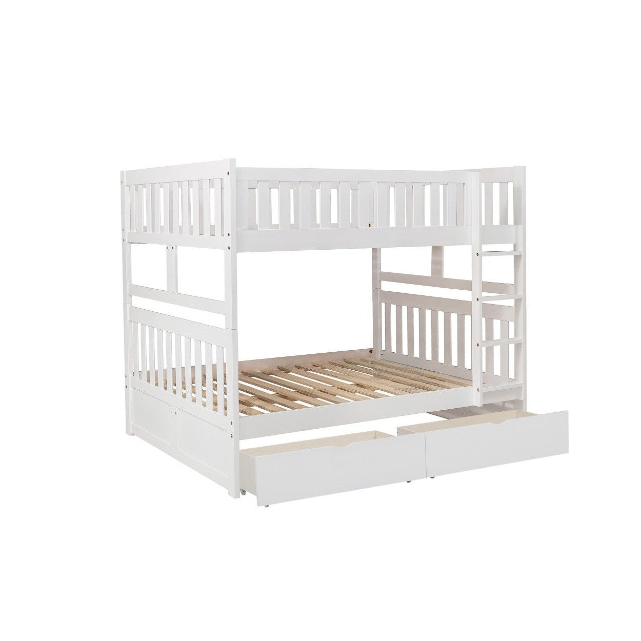 (4) Full/Full Bunk Bed with Storage Boxes B2053FFW-1*T