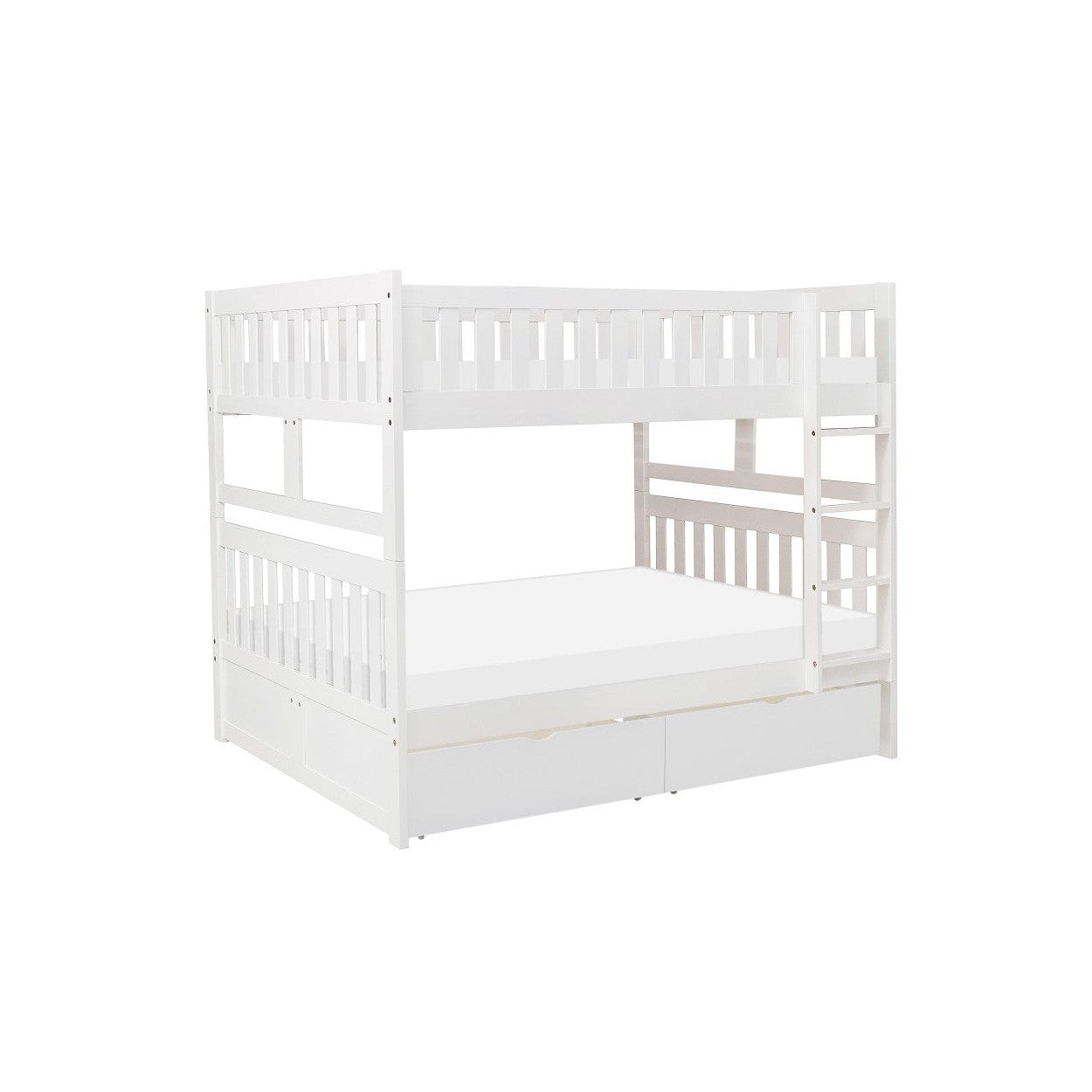 (4) Full/Full Bunk Bed with Storage Boxes B2053FFW-1*T