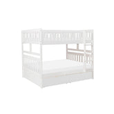 (4) Full/Full Bunk Bed with Storage Boxes B2053FFW-1*T