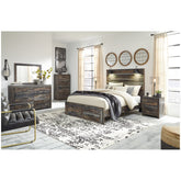 Drystan Queen Panel Bed with 2 Storage Drawers Ash-B211B29