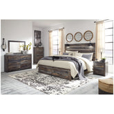 Drystan King Panel Bed with Storage Ash-B211B55