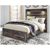 Drystan Queen Panel Bed with 2 Storage Drawers Ash-B211B29