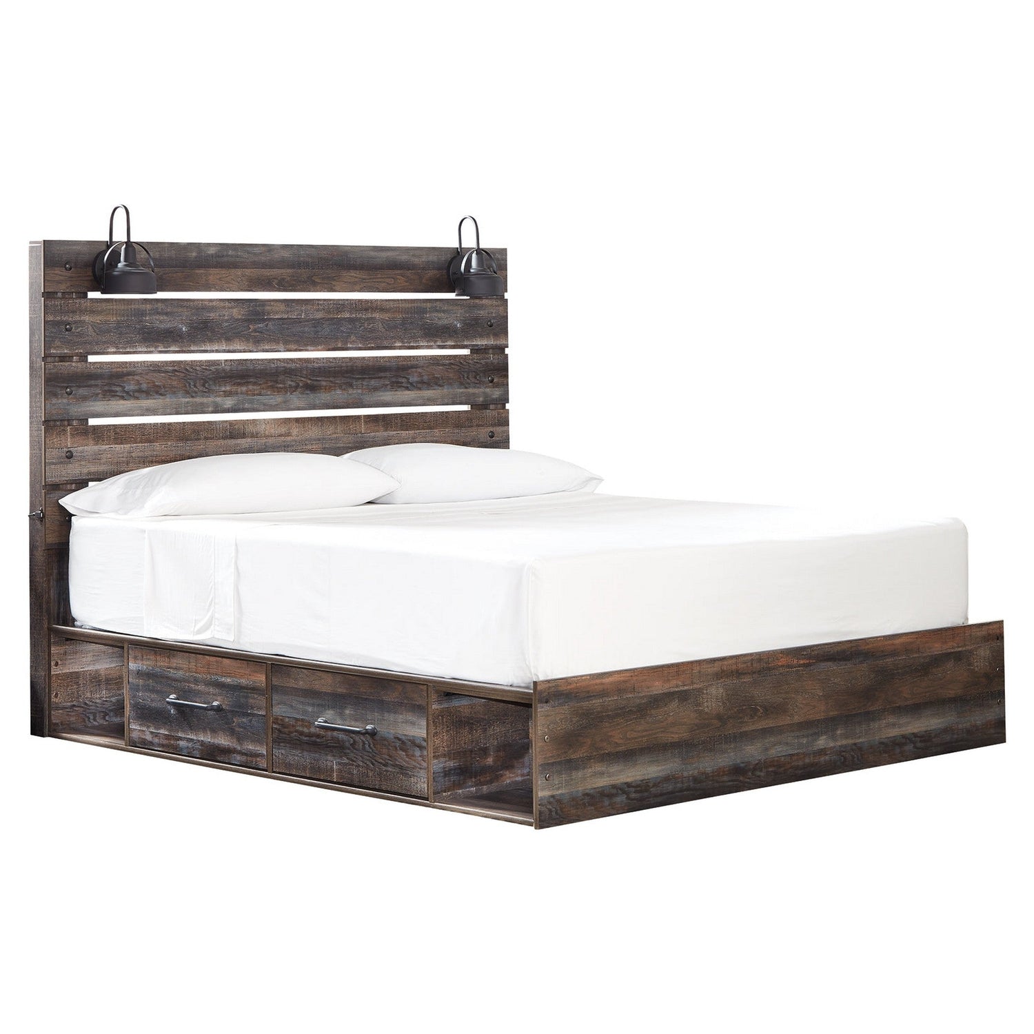 Drystan King Panel Bed with 4 Storage Drawers Ash-B211B54