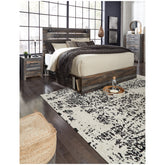 Drystan King Panel Bed with 4 Storage Drawers Ash-B211B54