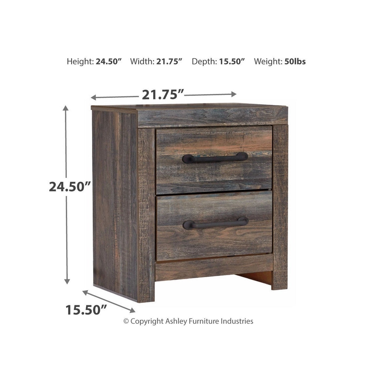 Drystan Queen Panel Bed, Dresser, Mirror and 2 Nightstands Ash-B211B31