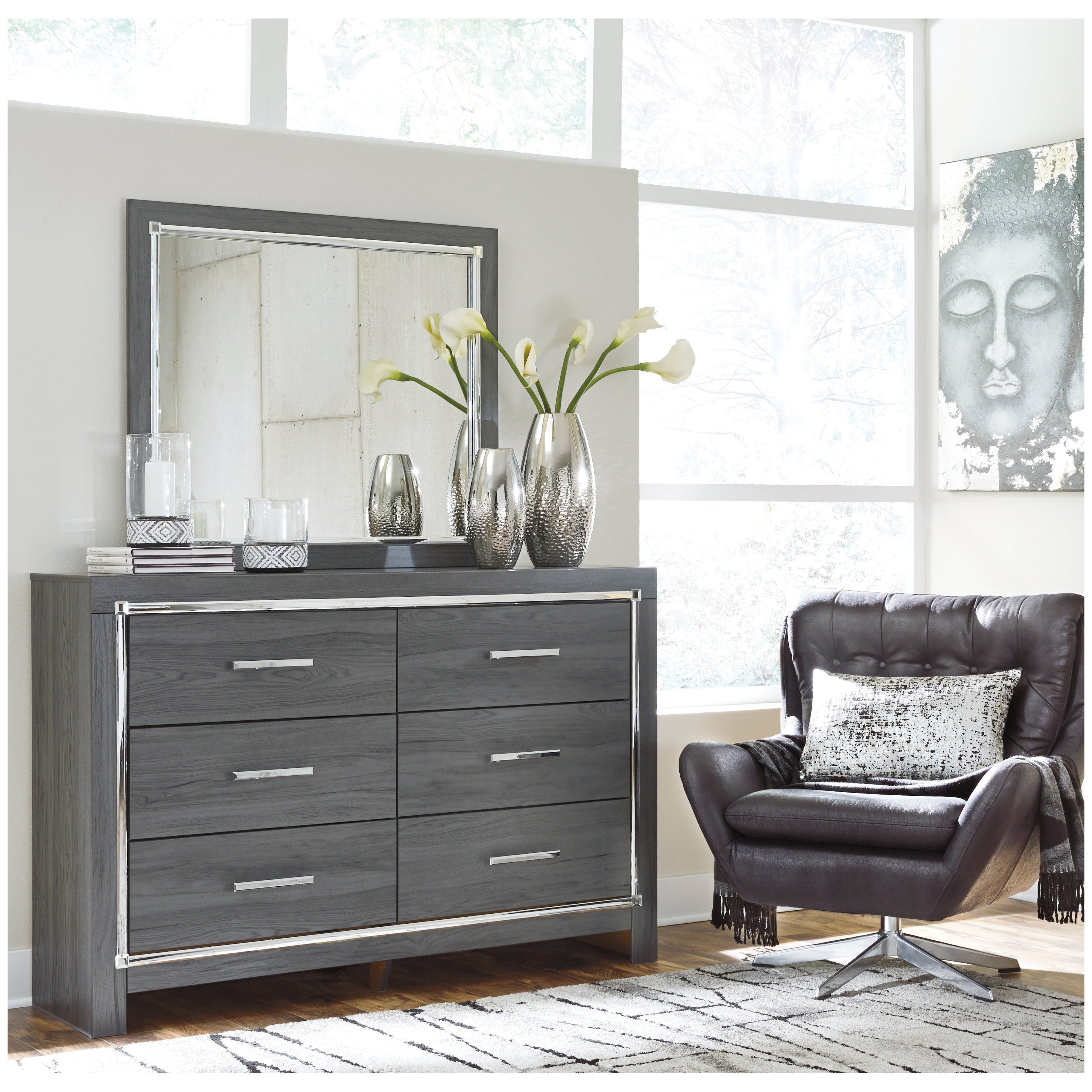 Lodanna Dresser and Mirror Ash-B214B1