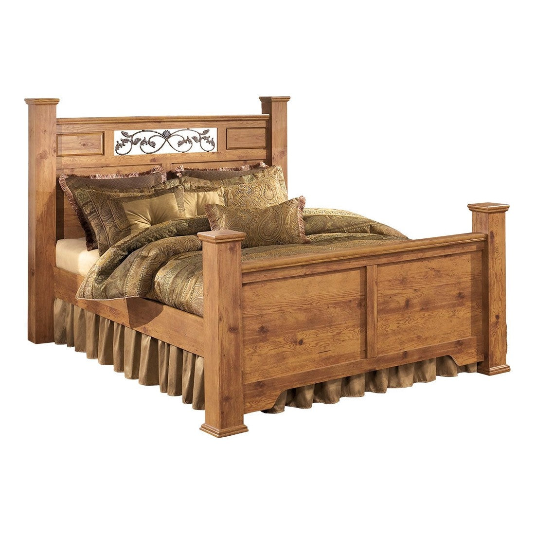 Bittersweet Poster Bed with 2 Storage Drawers Ash-B219B48