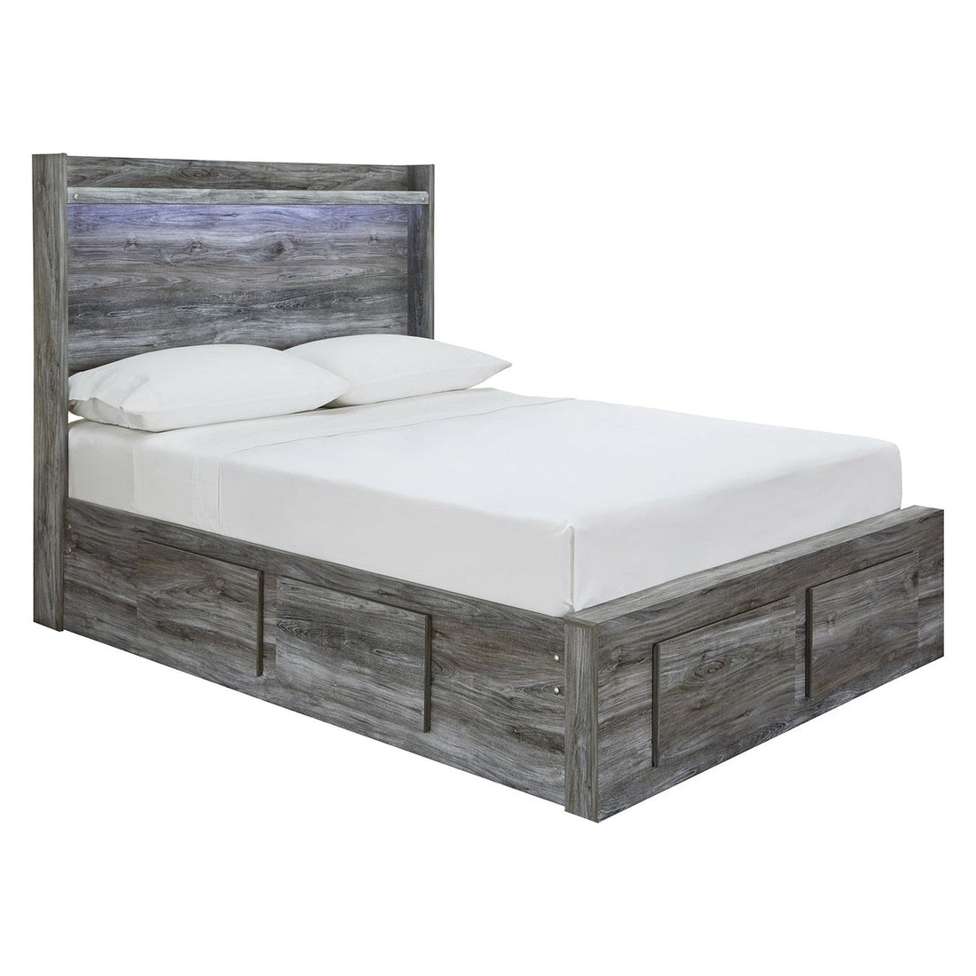 Baystorm Panel Bed with 4 Storage Drawers Ash-B221B25