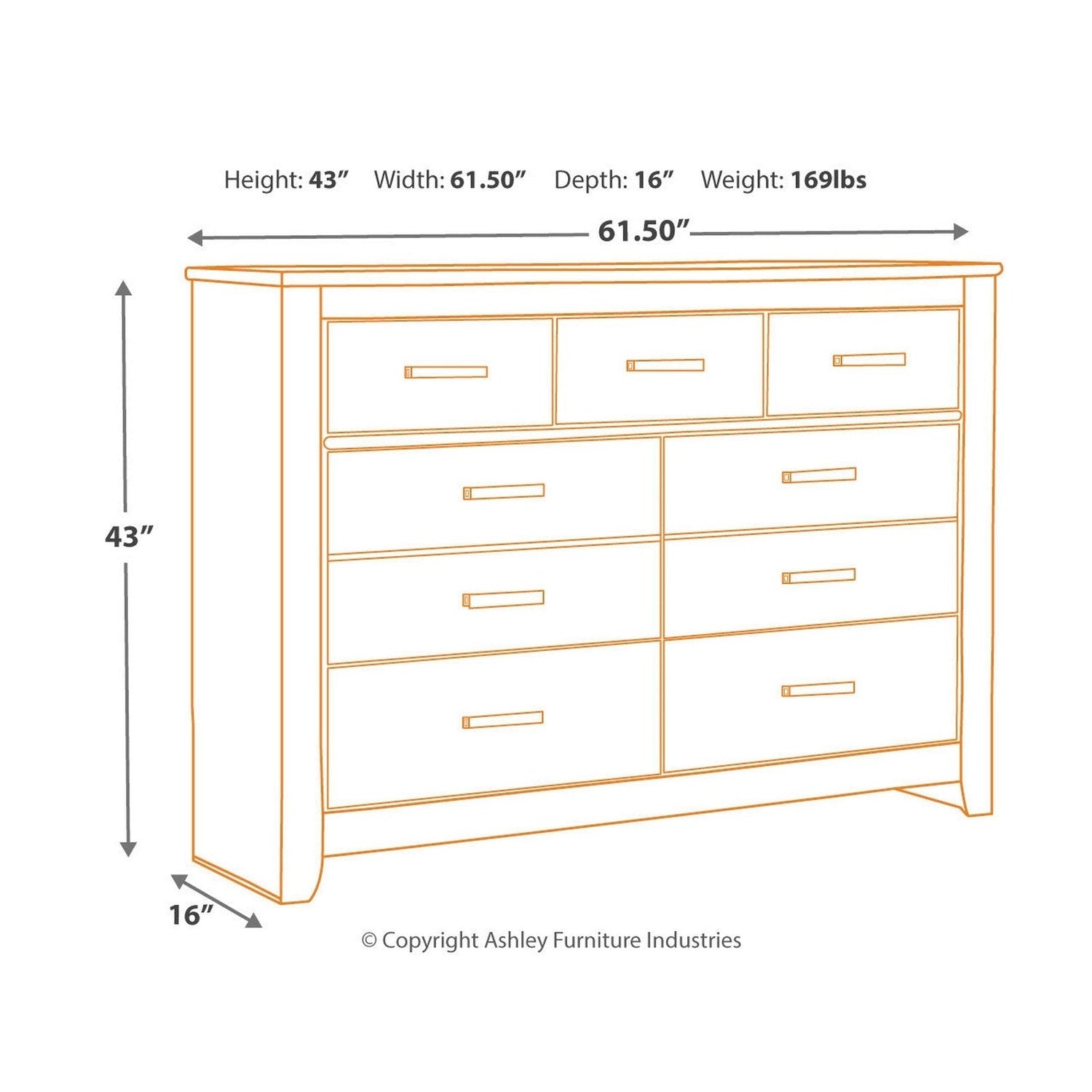 Brinxton Dresser Ash-B249-31