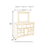 Juararo Dresser and Mirror Ash-B251B1