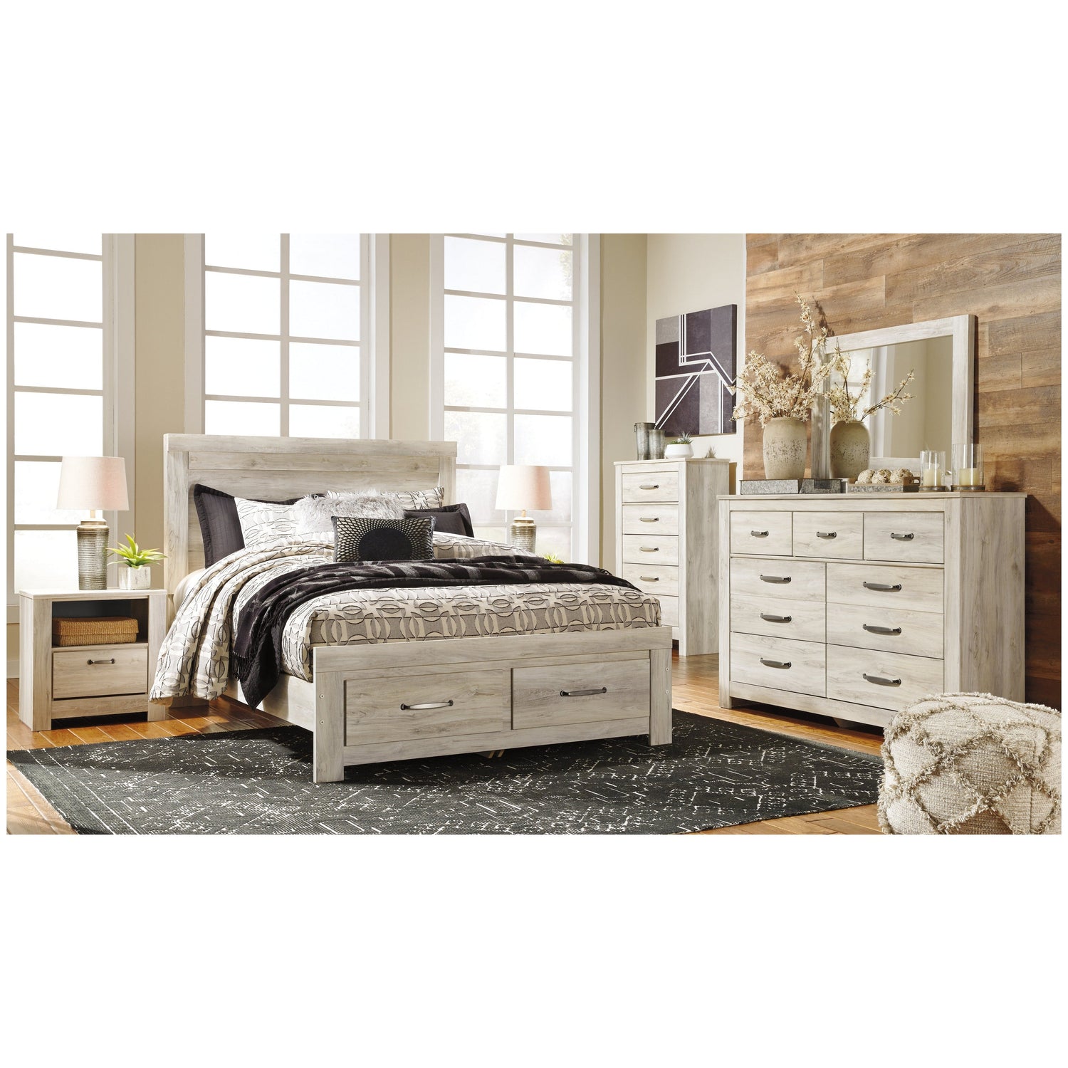 Bellaby Platform Bed with 2 Storage Drawers