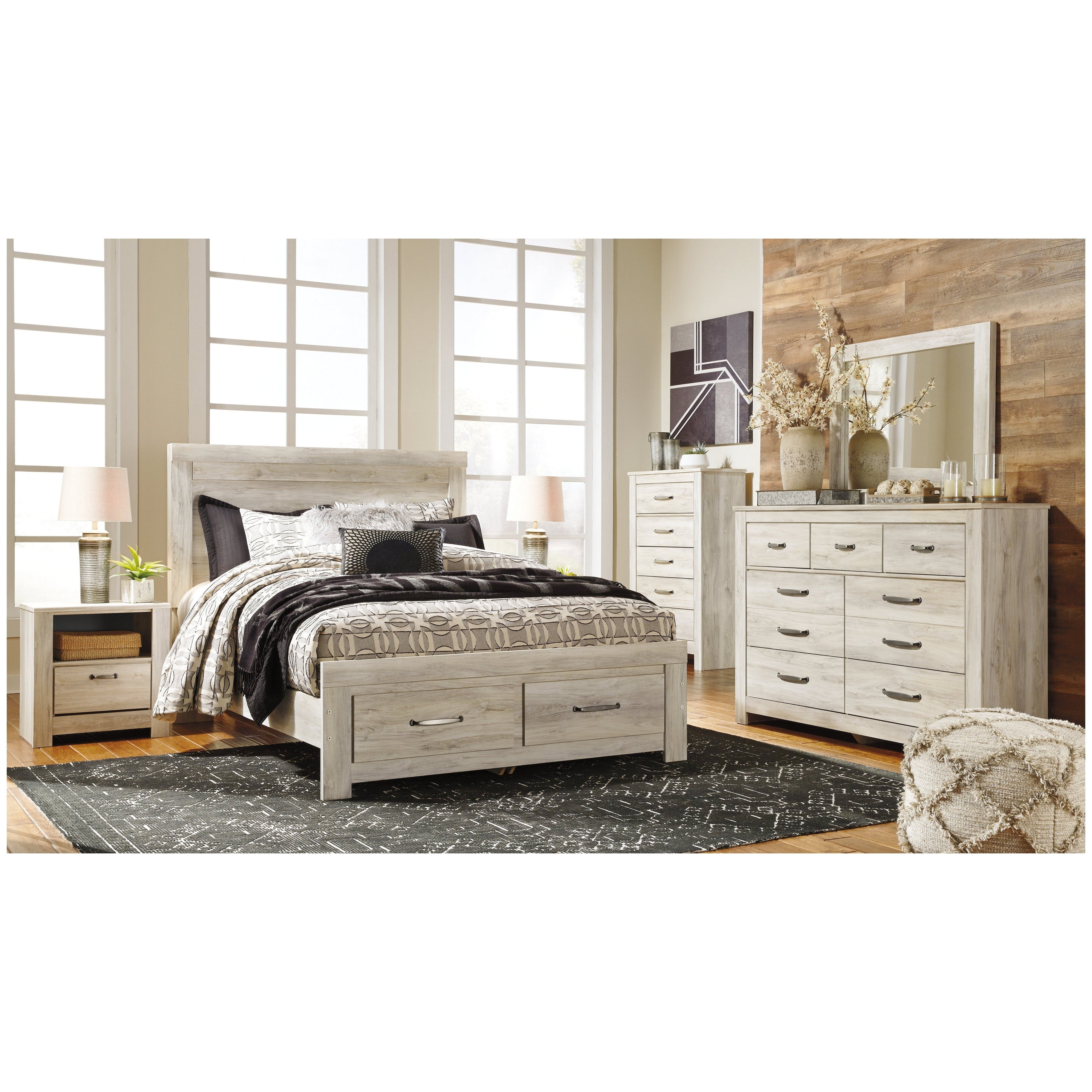 Bellaby Platform Bed with 2 Storage Drawers