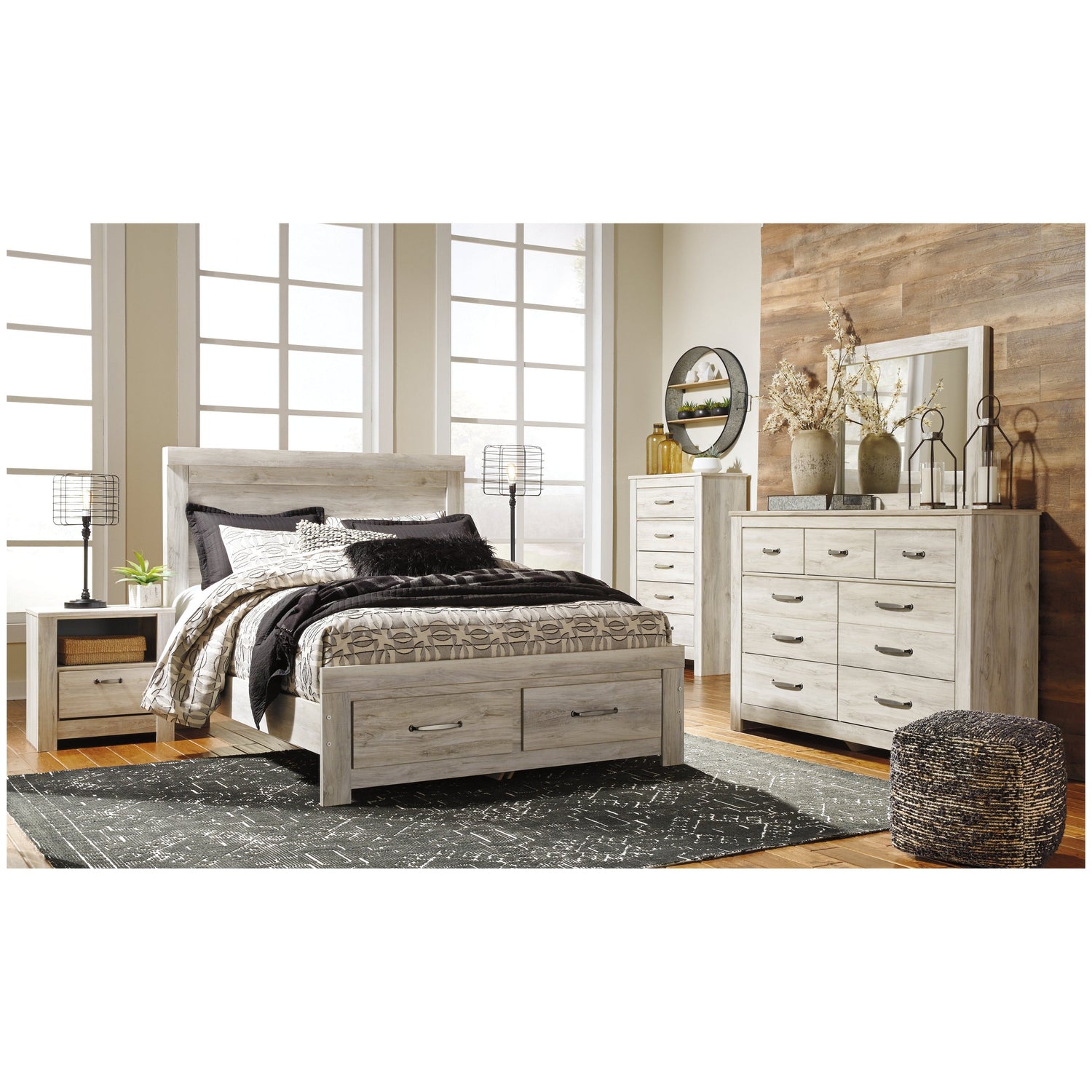 Bellaby Platform Bed with 2 Storage Drawers