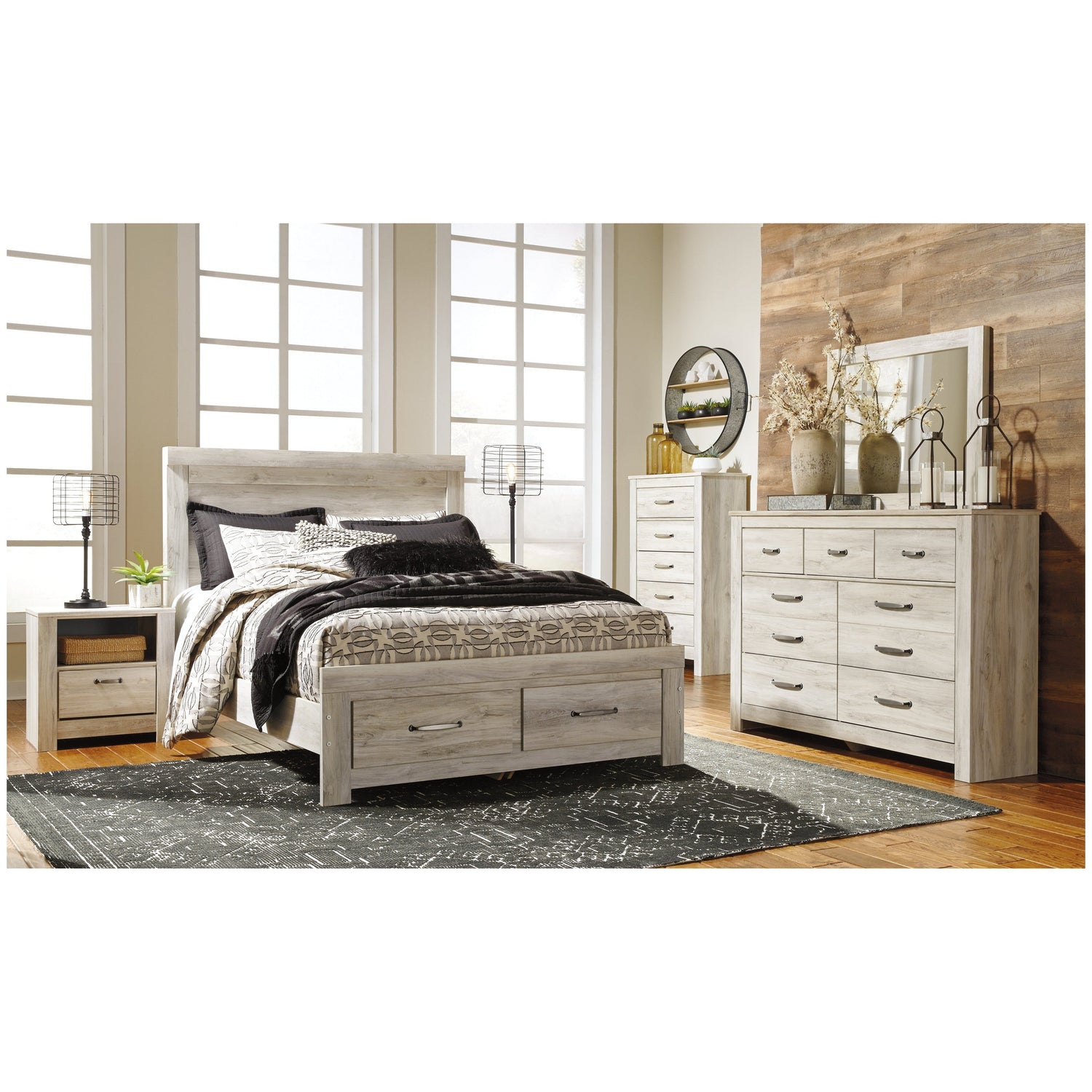 Bellaby Platform Bed with 2 Storage Drawers