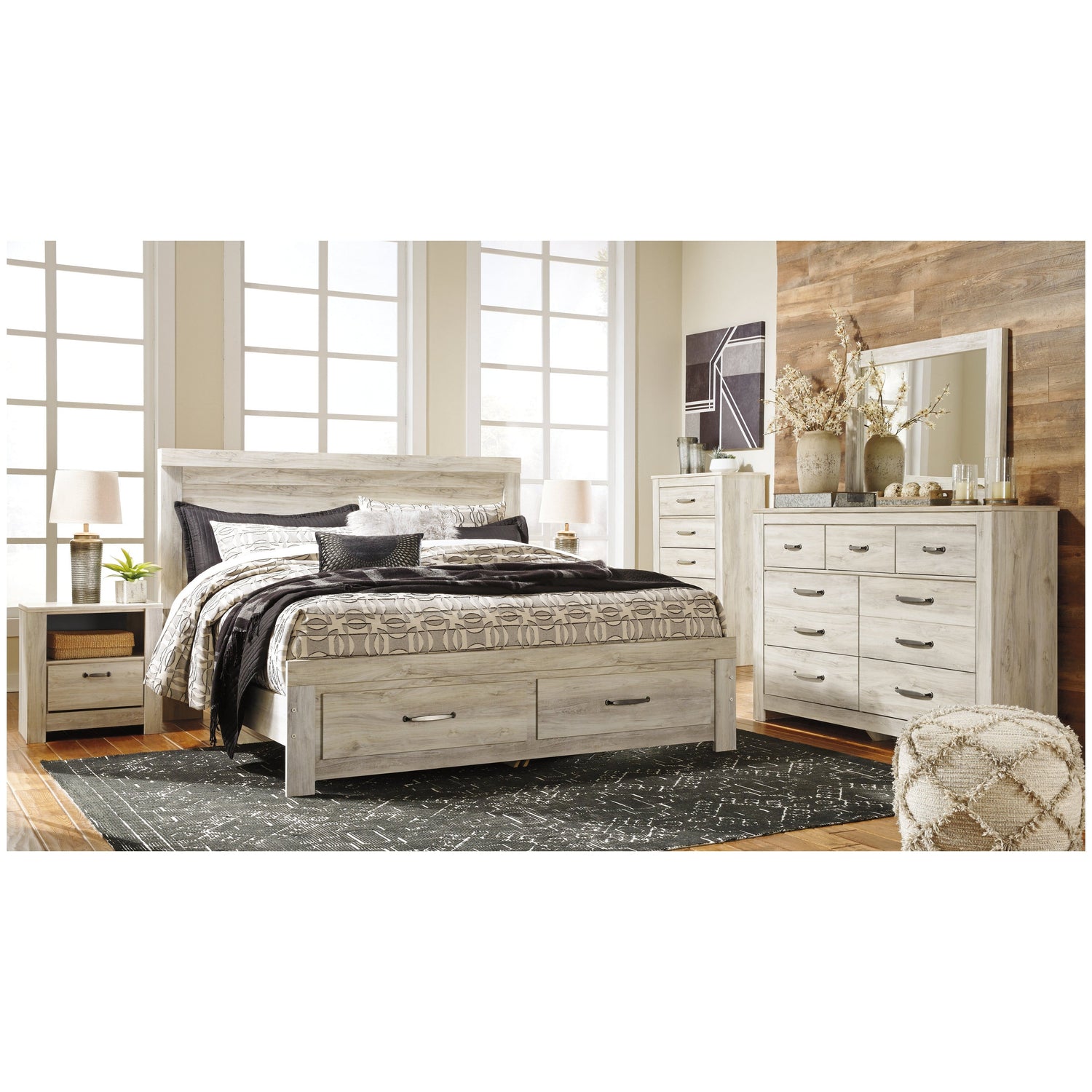 Bellaby Platform Bed with 2 Storage Drawers