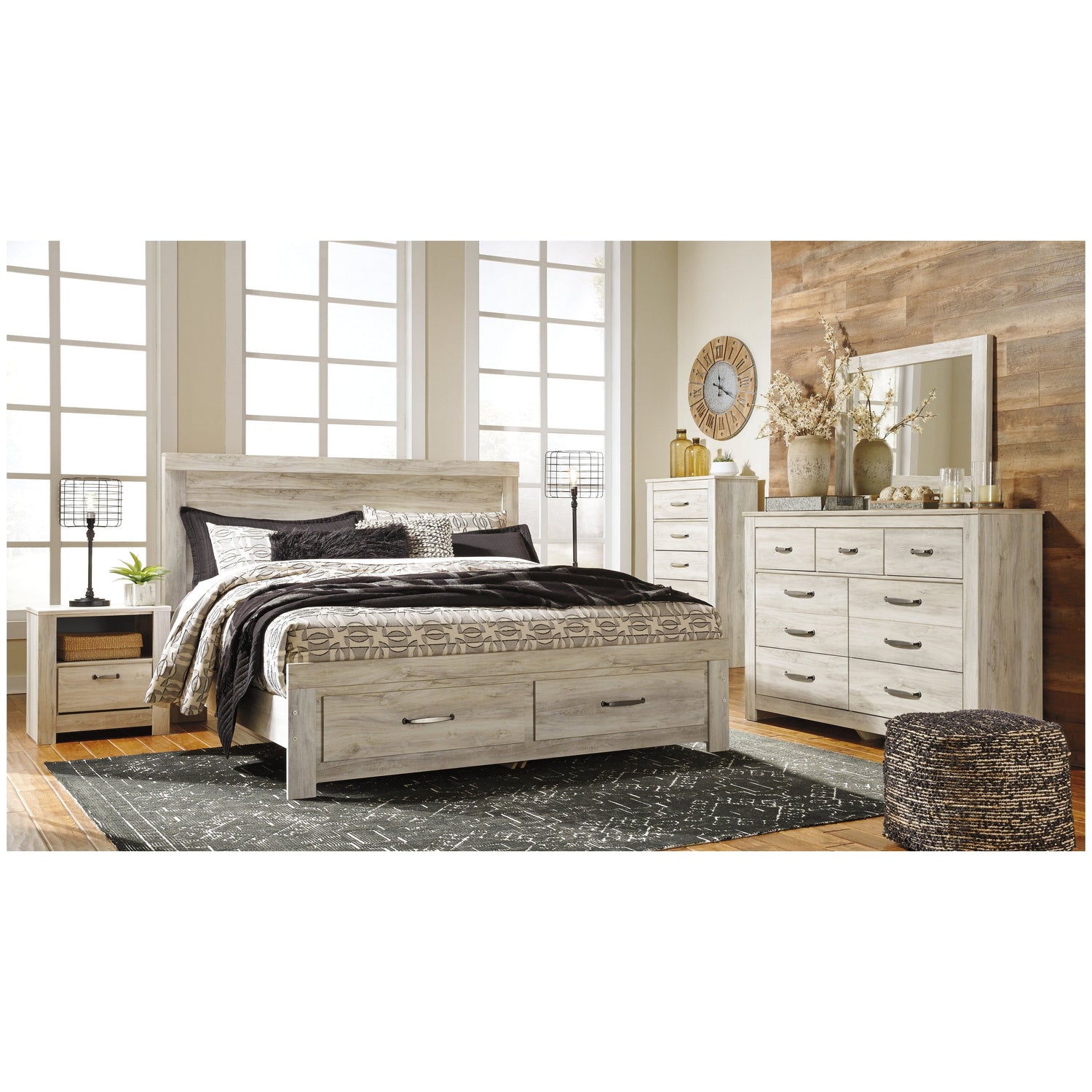 Bellaby Platform Bed with 2 Storage Drawers
