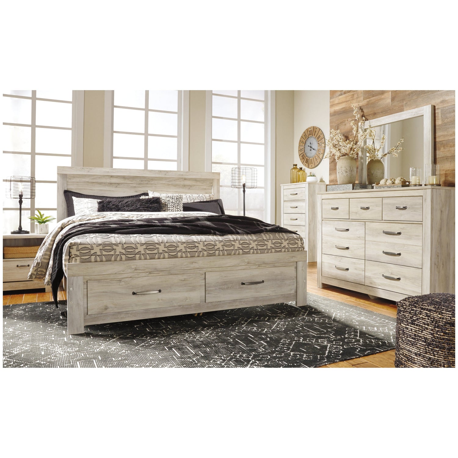 Bellaby Platform Bed with 2 Storage Drawers