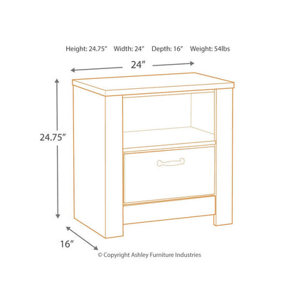 Bellaby Nightstand Ash-B331-91