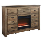Trinell Dresser with Electric Fireplace Ash-B446B25