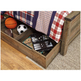 Trinell Twin Bookcase Bed with 1 Large Storage Drawer Ash-B446B22