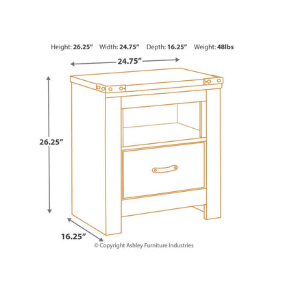 Trinell Nightstand Ash-B446-91