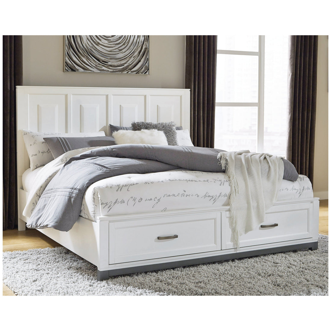 Brynburg Panel with 2 Storage Drawers