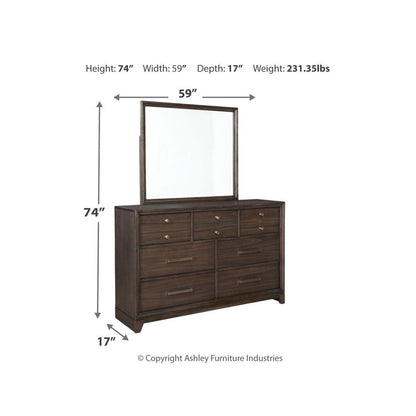 Brueban Dresser and Mirror Ash-B497B1