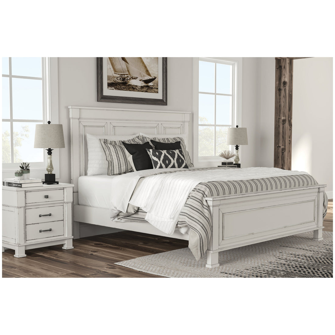Jennily Panel Bed Ash-B642B2
