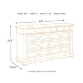 Bolanburg Dresser and Mirror Ash-B647B12