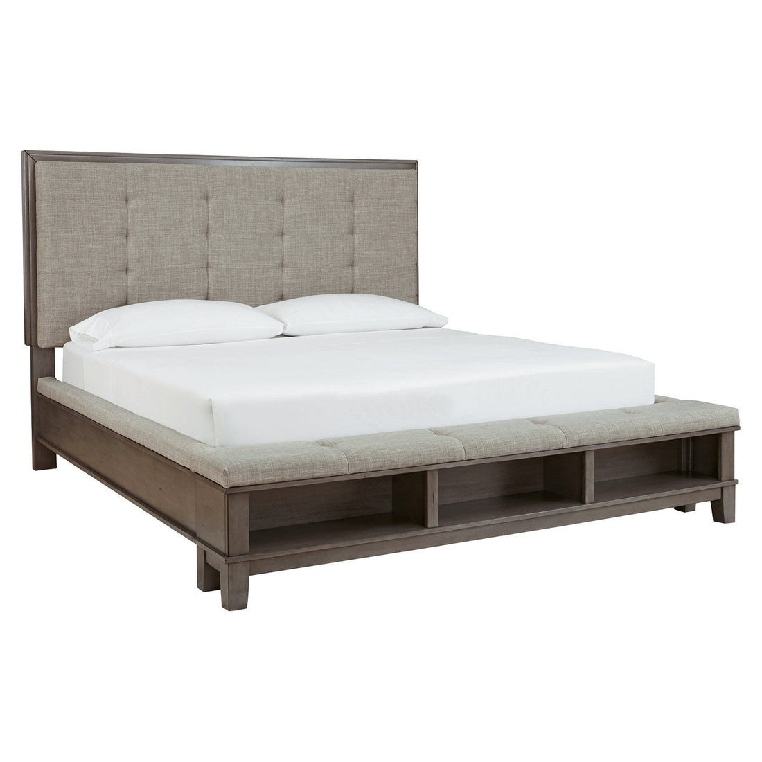 Hallanden California King Panel Bed with Storage Ash-B649B5