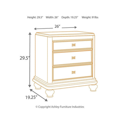 Coralayne Nightstand Ash-B650-93