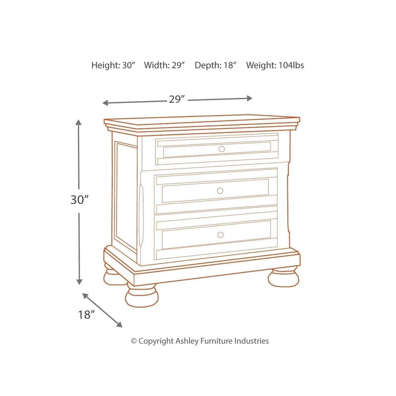 Flynnter Nightstand Ash-B719-92