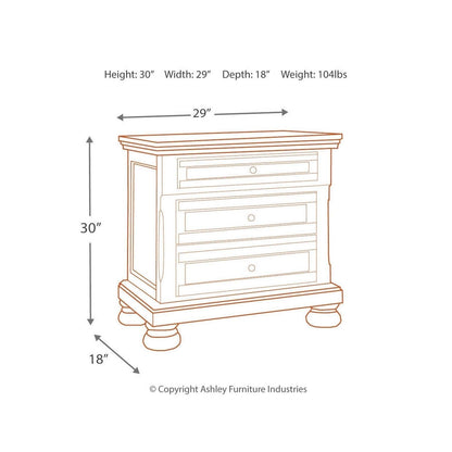 Flynnter Nightstand Ash-B719-92