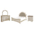 Realyn King Bed with Mirrored Dresser and Nightstand Ash-B743B23
