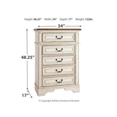 Realyn Chest of Drawers Ash-B743-45