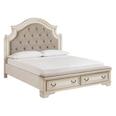 Realyn Upholstered Bed Ash-B743B18