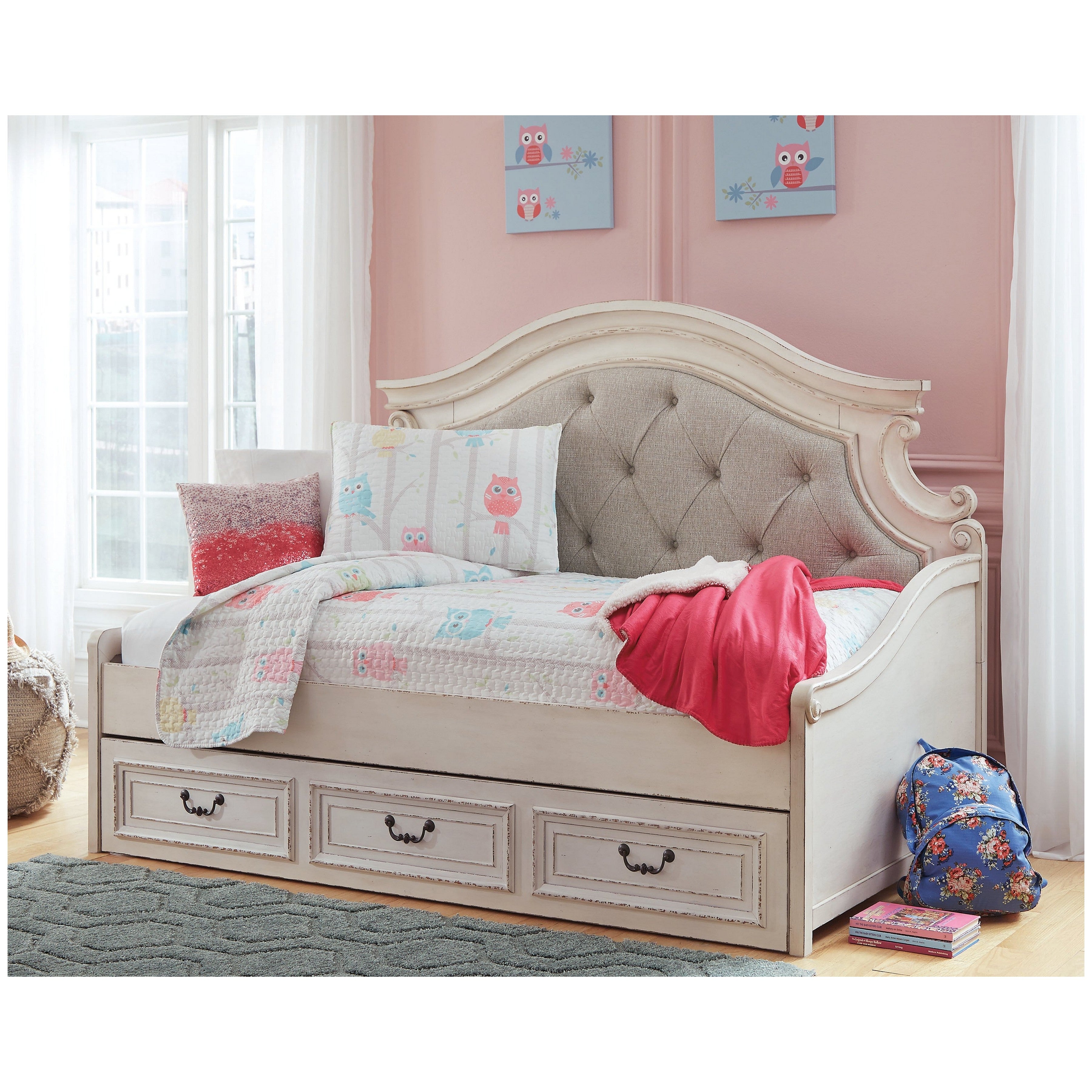 Realyn Twin Daybed with 1 Large Storage Drawer Ash-B743B15