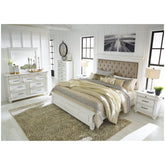 Kanwyn Queen Panel Bed with Dresser and Mirror Ash-B777B3