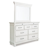 Kanwyn Queen Panel Bed with Dresser and Mirror Ash-B777B3