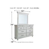 Kanwyn Queen Panel Bed with Dresser and Mirror Ash-B777B3