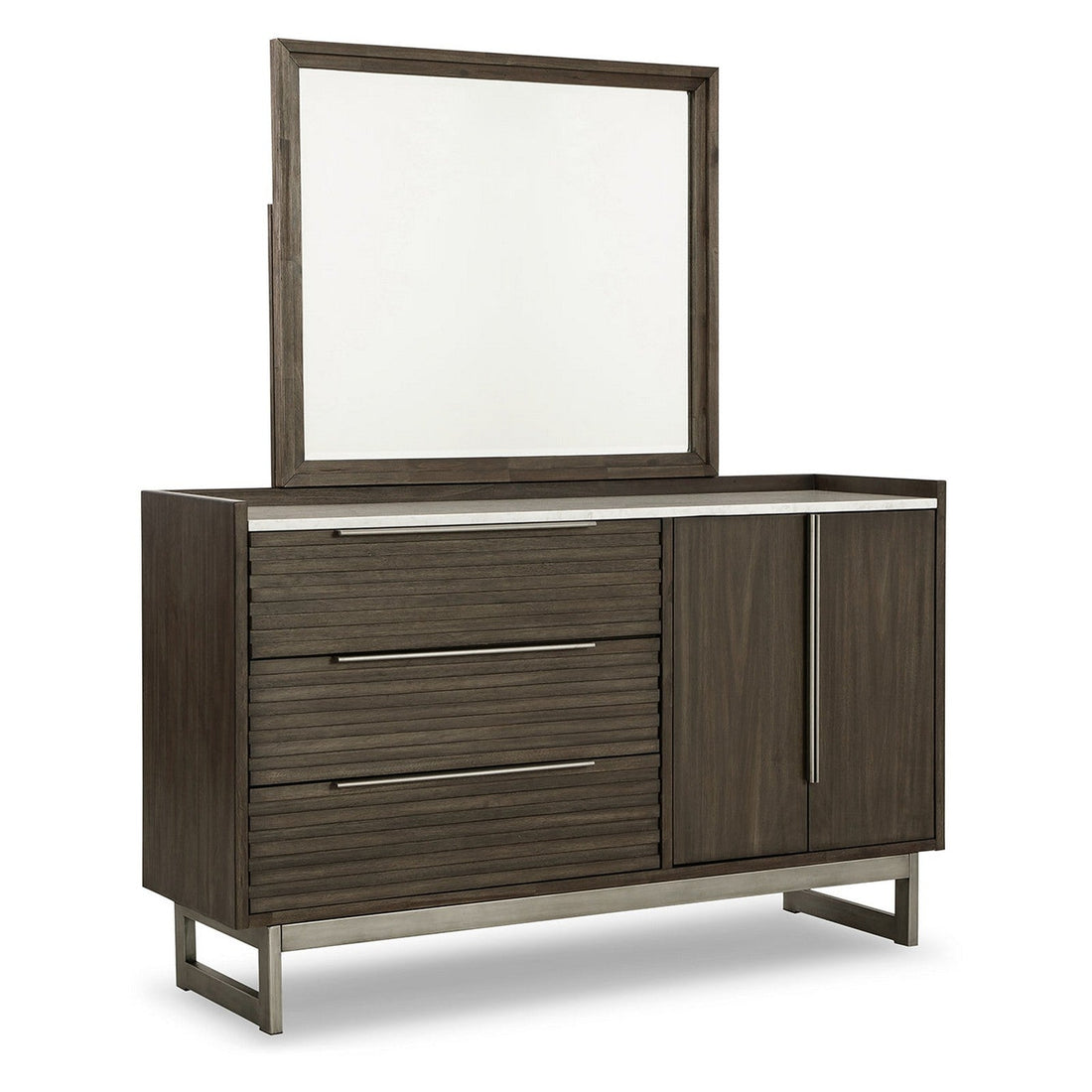 Arkenton Dresser and Mirror Ash-B786B1